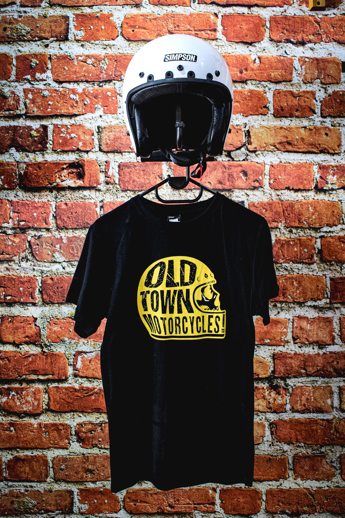 Black Men's T-Shirt - Yellow Helmet